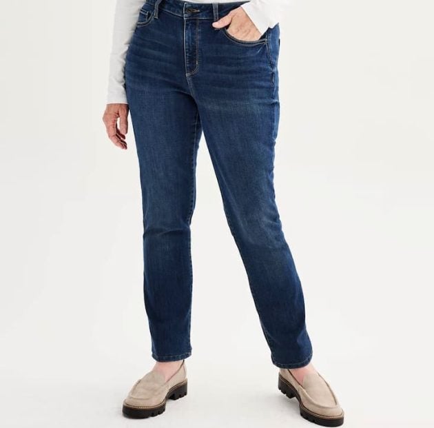 Women's Sonoma Goods For Life® Straight-Leg High-Waisted Curvy Jeans